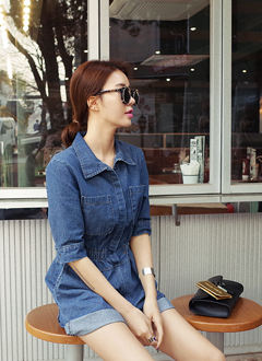 ブルーデニムオールインワン・全1色・t44534