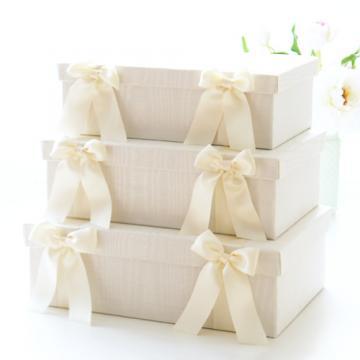 Ribbon Box 3set (パールホワイト)