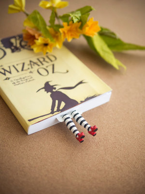 Wicked witch bookmark. Children gift. Ruby Red slippers