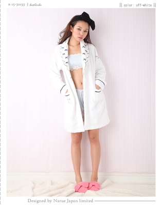 バスローブ スカラップリボン