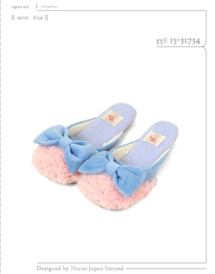 ふわふわリボンスリッパ