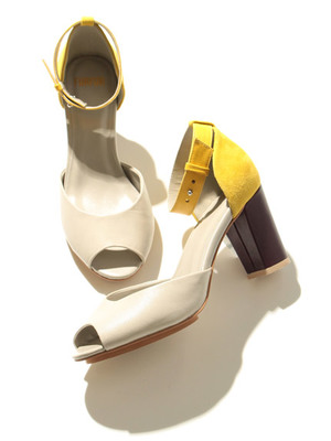 バイカラーパンプス