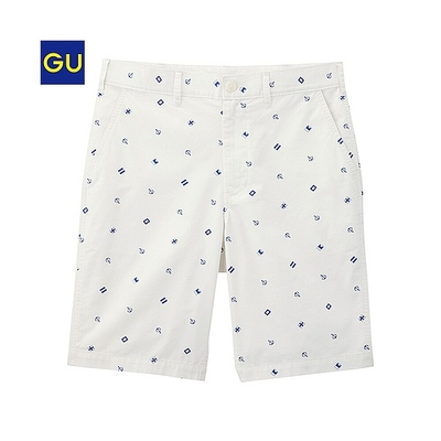 プリントチノショーツ（マリン）