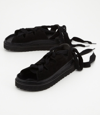 RUBBER LACE UP SANDAL