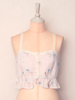 フラミンゴ&パームビスチェトップ