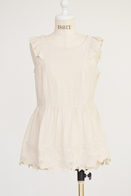 ISBIT マリンエンブロイダリーブラウス