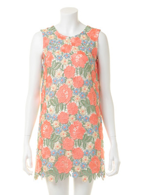 Lily Brown カラフルケミカルレースワンピ