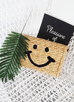 2wayスマイル麦わらバッグ