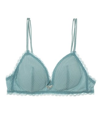 マイクロモダールリブ　パッド付きノワイヤーブラ