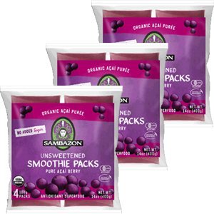 無糖アサイースムージーパック(100gx4袋)x3ユニット