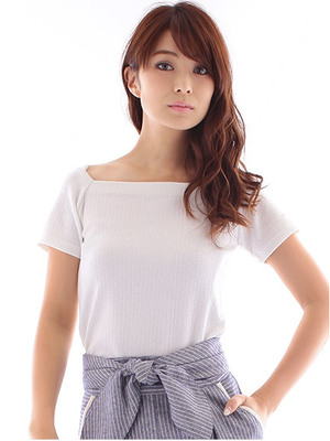 EDDY GRACE オフショルダーカットTOPS