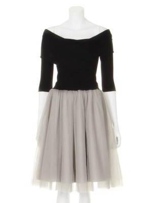 カシュクールニットコンビワンピース