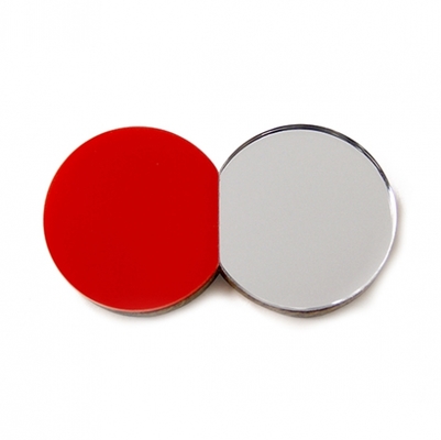 ダルマミラーブローチ(レッド)