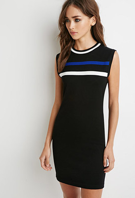 ストライプニットワンピース