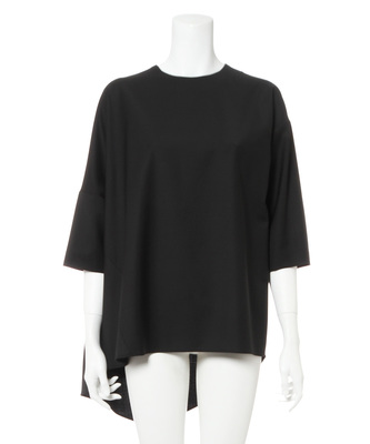 WOOL BLEND ASYMMETRIC TOP