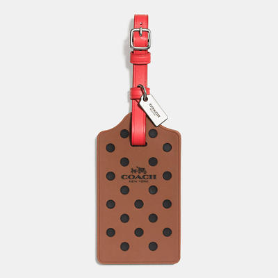 ラゲージ タグ ドット エンボスド レザー