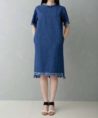 フリンジデニムワンピース/UNITED ARROWS