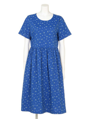 【Omekashi】コバナプリント半袖ワンピース