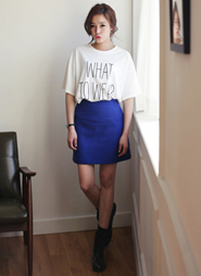 *MONOMORI-モノモリ-*シンプルカラー台形スカート