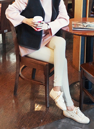 バックポケットウエストゴムスキニーパンツ