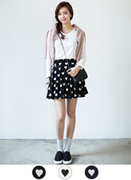 *MONOMORI-モノモリ-* ハートパターンフレアスカート