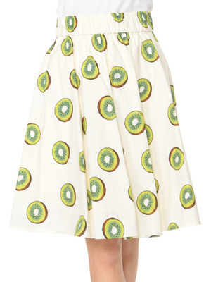 フルーツ柄フレアスカート