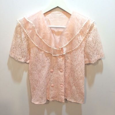Big Collar Lace Blouse