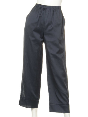 サテンストライプパジャマロングパンツ