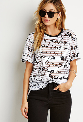 NYC　シャドーストライプTシャツ