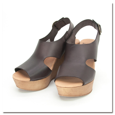 【2014SS】BIANCA ビアンカ レディース ウッドソールレザーウェッジサンダル