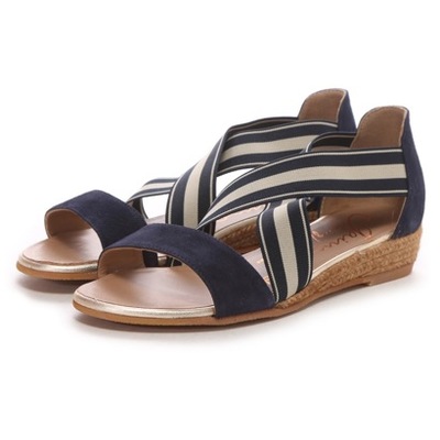 エラスティックエスパドリーユサンダル（ネイビー）