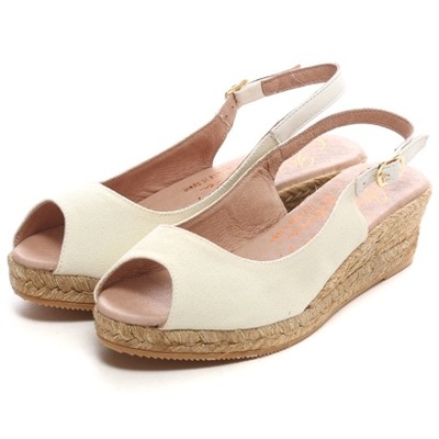 バックストラップエスパドリーユサンダル（アイボリー）