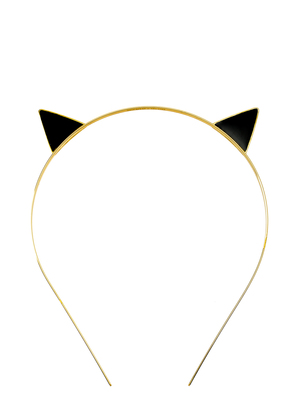 STOP THEM IN THEIR TRACKS HAIR ENAMEL CAT EAR HEADBAND