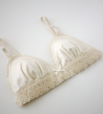 コットンシルクブラ　ナチュラル