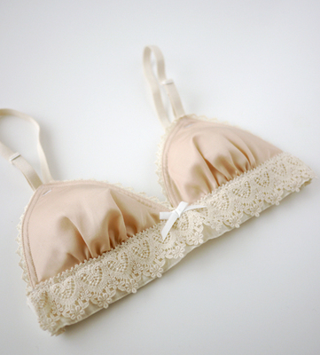 コットンシルクブラ　ピンク