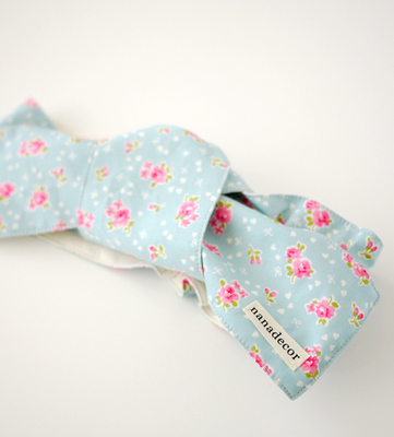 ヘアバンド　リボンローザブルー