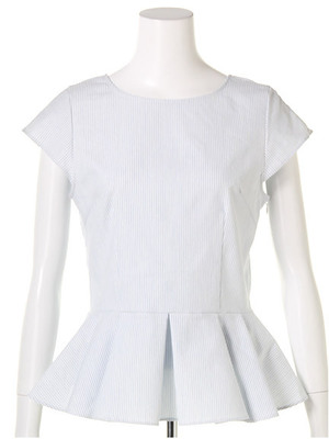 バックリボンぺプラムブラウス/Rirandture