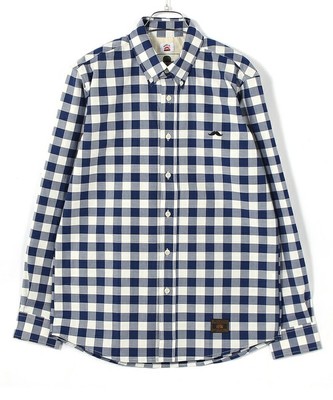 【BOYMAN】BIGギンガムボタンダウンシャツ