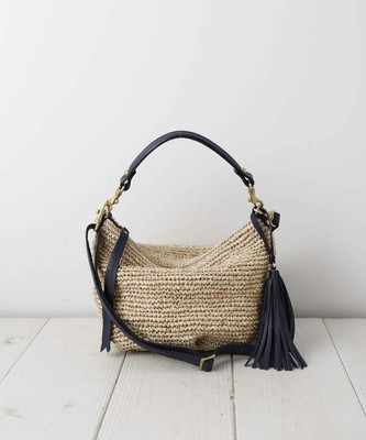 ラフィア製ミニショルダー