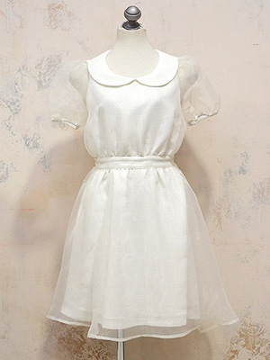 オーガンジー2枚重ねワンピース