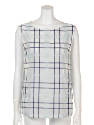 [Balcony and Bed]シアーチェックブラウス