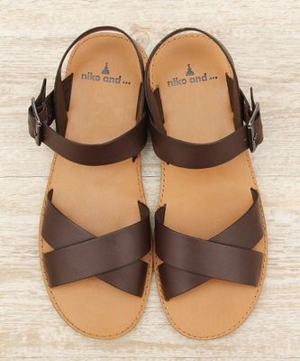 オリジナル レザークロスサンダル