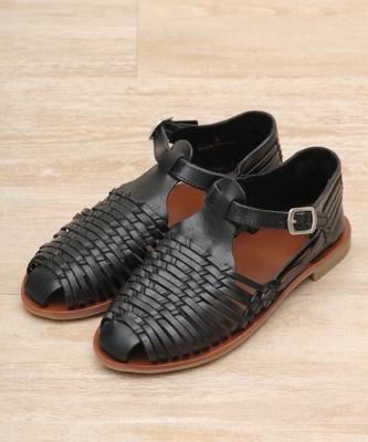 レザーメッシュサンダル