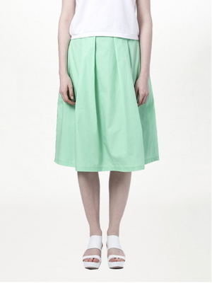 ブロードウエストタックミディ丈スカート