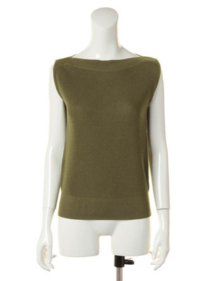 片畦リブボートネックノースリプルオーバー/31 Sons de mode