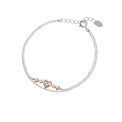 4℃ ピンクシルバー ブレスレット