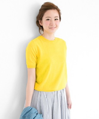 ネン混クルーネックニット