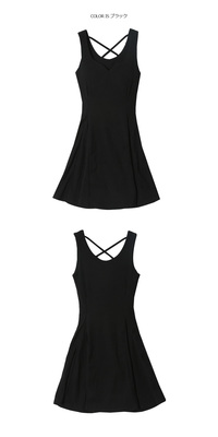 バッククロスフレアタンクワンピース