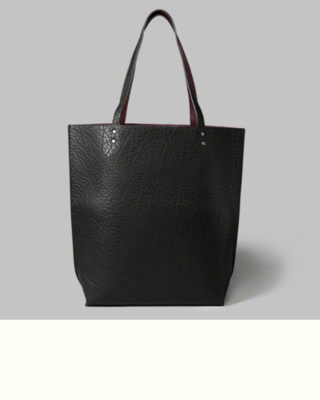 REVERSIBLE FAUX LEATHER TOTE