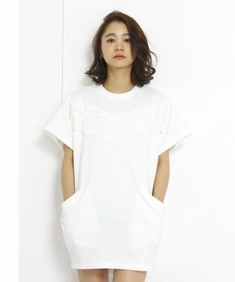 フリンジ裏毛OP